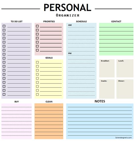 Note Organization Template