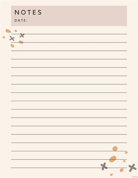 Cute note-taking template with a simple design