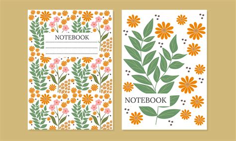 Floral Notebook Cover Design