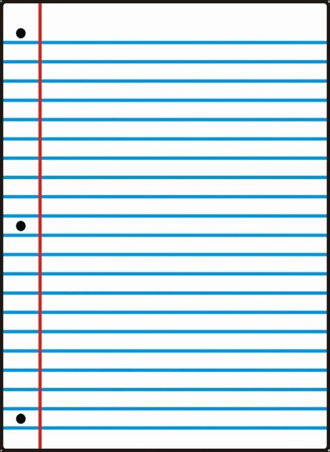 Notebook paper template with graph paper