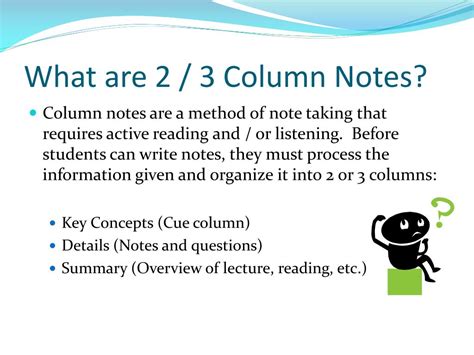 Notes Column