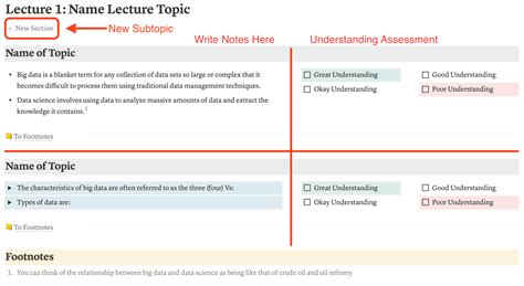 Notes Page Notion Template