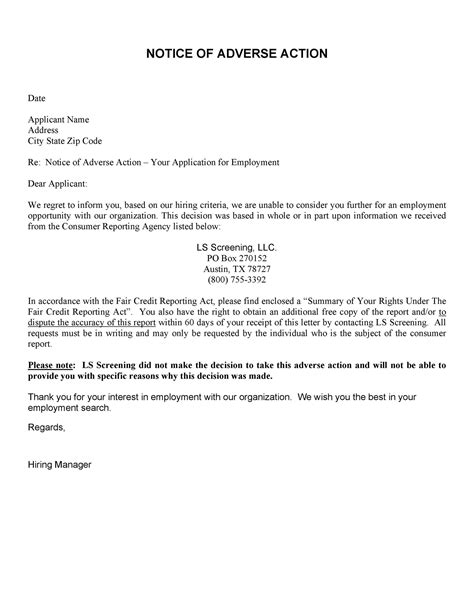 Notice of Action letter for food stamps