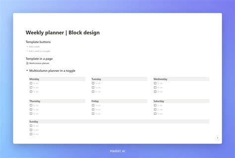 Notion Agenda Template