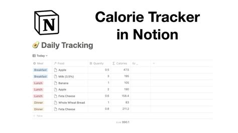 Setting Up Notion Calorie Tracker Template