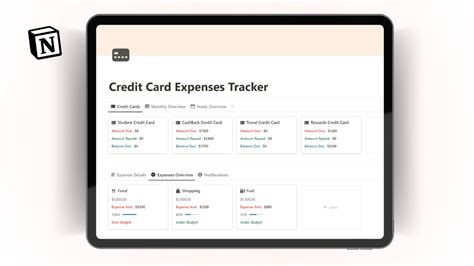 Notion credit score tracker template