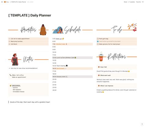 Notion Daily Planner Template Advanced Features