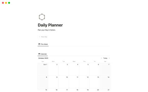 Notion Daily Planner Template Templates