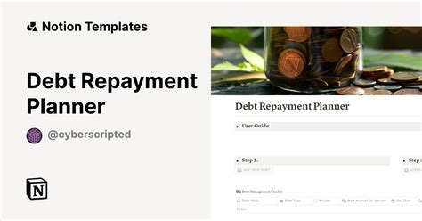 Notion debt repayment template