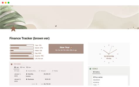 Notion Finance Template Design