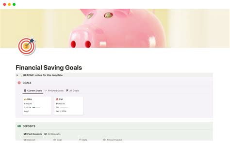 Notion Finance Template for Savings