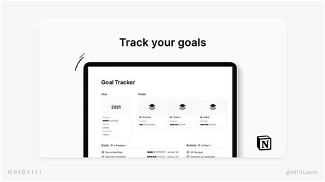 Notion financial goal setting template