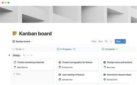 Notion Kanban Template