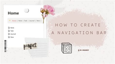 Setting Up Your Notion Navigation Bar