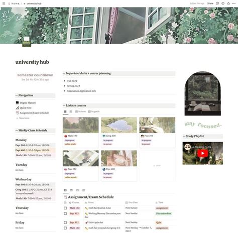 Notion study hacks dashboard