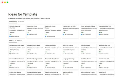 Notion Template Example