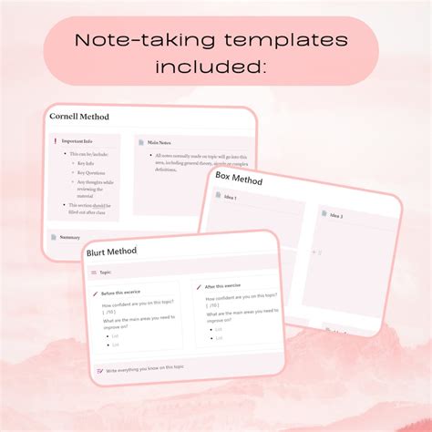 Notion Template for College Student Note-taking