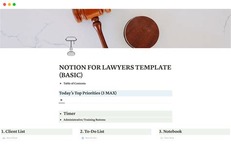 Notion Template for Lawyers 1