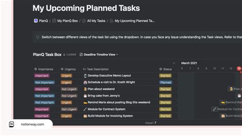 Notion Template for Small Business Productivity Calendar