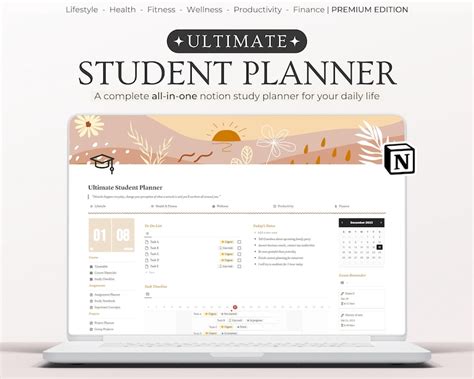 Notion template for student planner