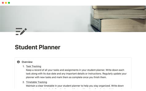 Notion Template for Student Productivity