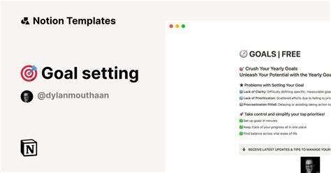 Notion Template for Goal Setting