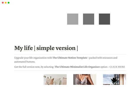 Minimalist Chic Notion Template