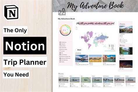 Notion travel app example