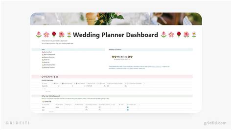 Notion Wedding Planning Template