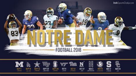 Notre Dame Football Schedule Wallpaper