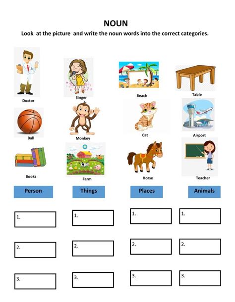 Noun Activities for Kids