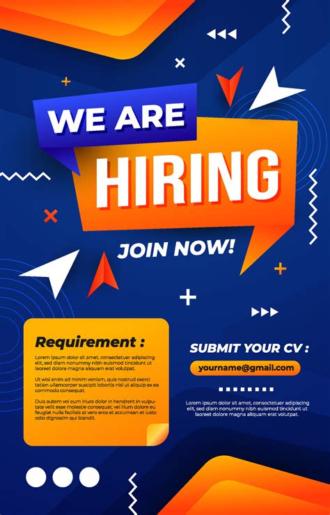 Now Hiring Poster Template Design 2