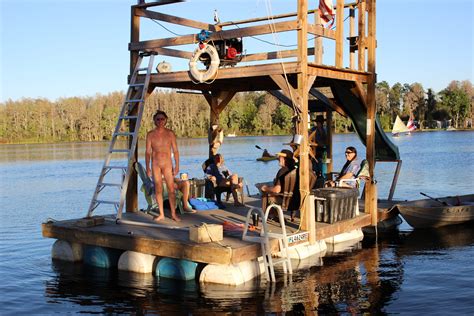 Family practicing nudism at home