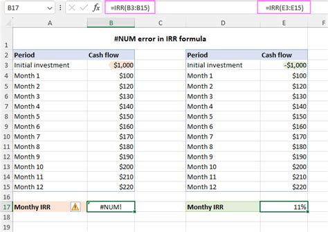 NUM error in Excel