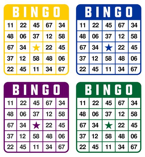 Number Bingo Printables Examples