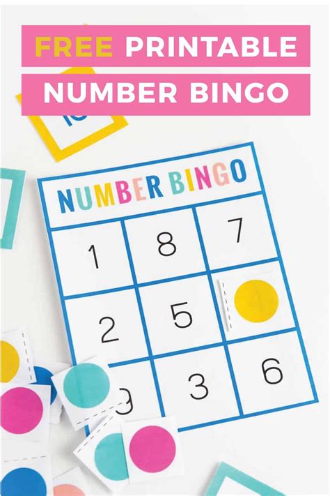 Number Bingo Printables for Kindergarteners