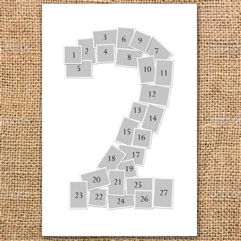 Number Collage Template for Kids 1