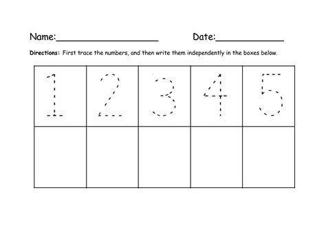 Number Counting Template