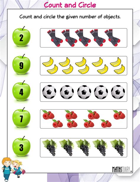 Number Counting Worksheets for Preschool and Kindergarten