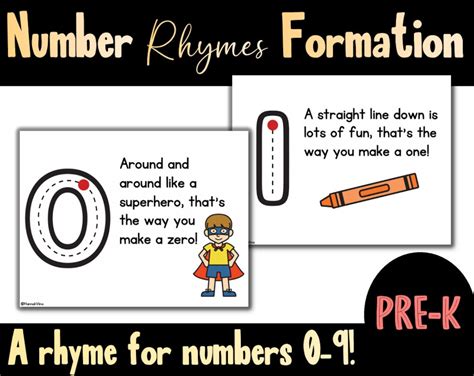 Number formation rhymes printables example