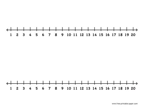 Number line 1-20