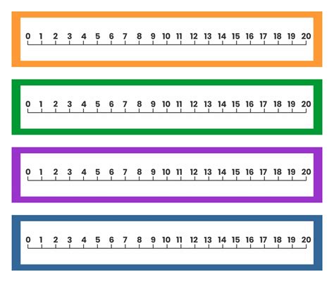 Number line printable 1-20