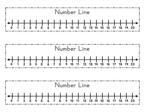 Number line printable 1-20 printable