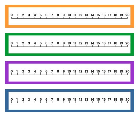 Number Line Template 1-20