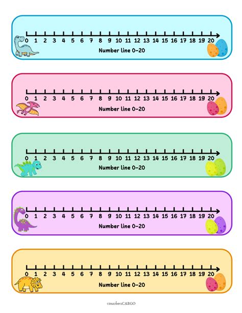 Number line to 20 with animals