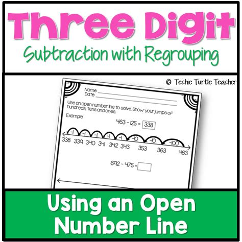 Image of number lines being used for regrouping