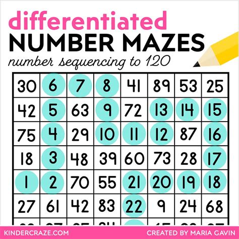 Number Maze for Kids