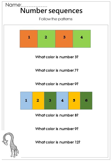 Number Sequence Template