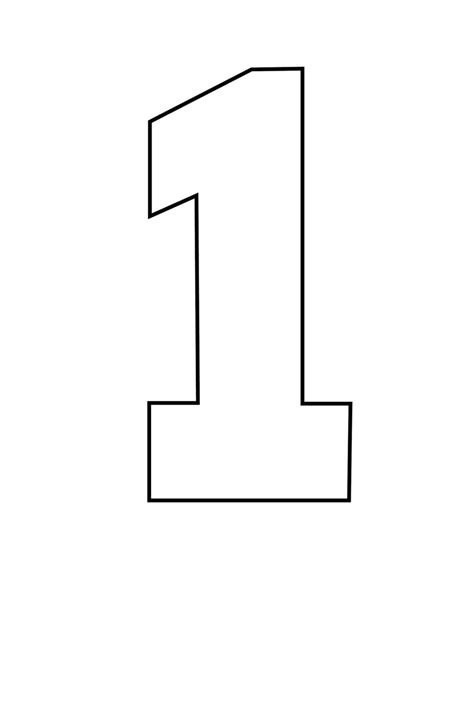 Number stencil template 1