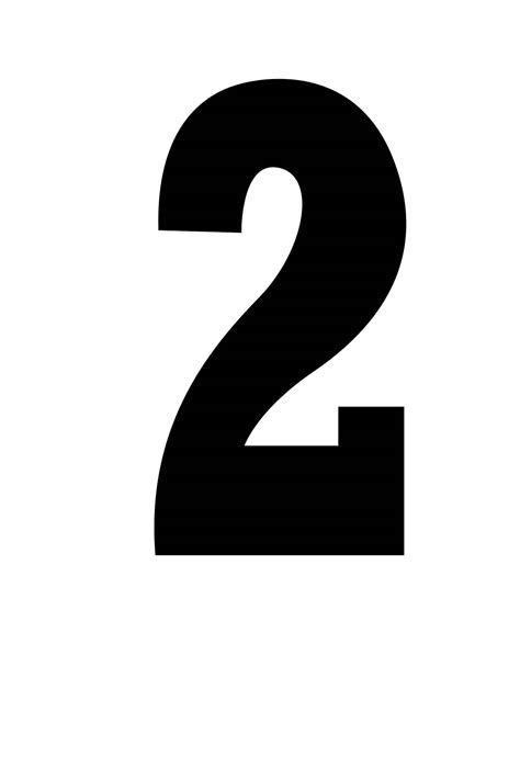 Number stencil template 2